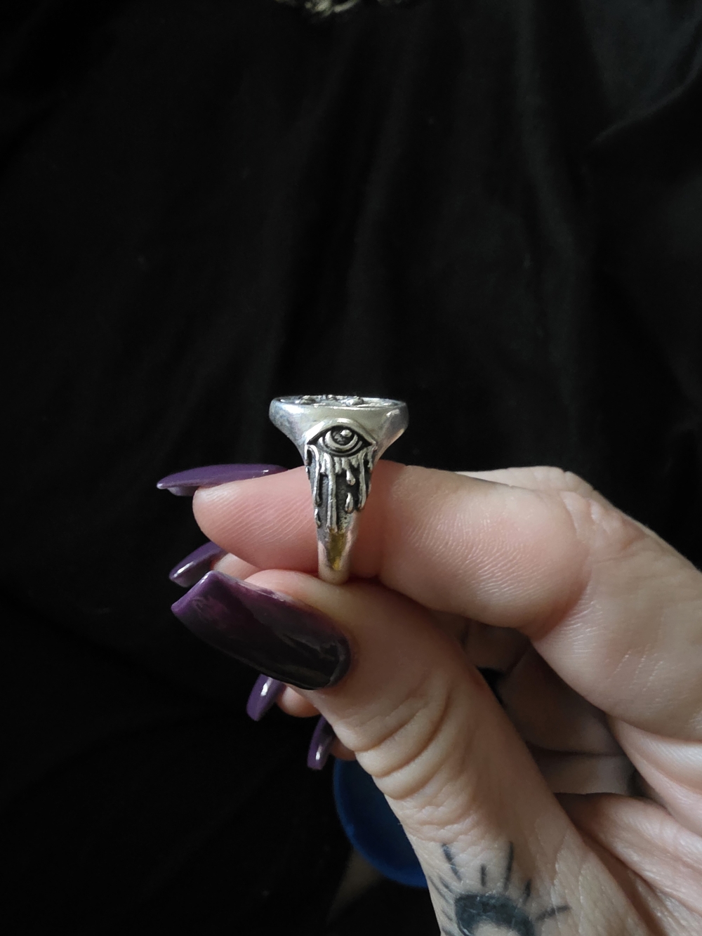 Clocks And Colours Silver Mushroom Motif Statement Ring - Offers Welcome! - Picture 2 of 3